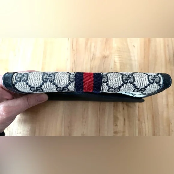 Gucci Vintage Long Wallet Accessory Collection Black Leather Trim/Interior - Picture 6 of 8